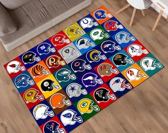 American Football Team Teppich,Football Teppich,Sport Teppich,Jungenzimmer Teppich,Benutzerdefinierte Teppich,Hypebeast Teppich,Teppich,Personalisierter Teppich,Einzigartig, Geschenk für Ihn