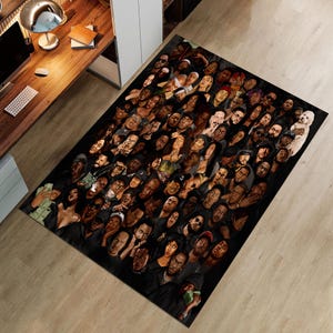 Hiphop Rug,Legends Rug,Rappers Rug,Music Rug,Music Decor,Music Room Rug,Rap Stars Collage Rug,Awesome Rug,Unique Rug,Area Rug,Gifts For Him