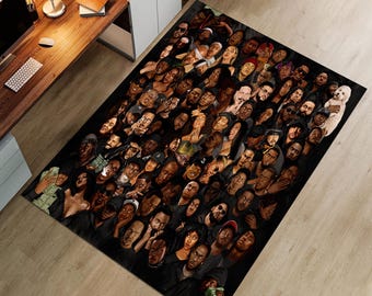 Hiphop Rug,Legends Rug,Rappers Rug,Music Rug,Music Decor,Music Room Rug,Rap Stars Collage Rug,Awesome Rug,Unique Rug,Area Rug,Gifts For Him
