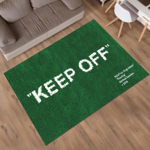 Keep Off Rug, Green Rug, Grass Pattern Rug, Modern Rug, Runner Rug, Home Decor,Area Rug,Aesthetic Rug,Rugs for Living Room,Housewarming Gift
