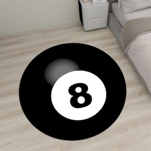 Billiard Ball Rug,Billiard Rug,8 Ball Rug,Circle Rug,Game Rug,Legends Rug,Billiard Fan Carpet,Boys Room Rug,Unique Rug,Area Rug,Gift For Him