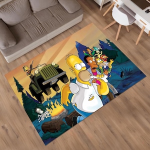 Die Simpsons,Simpsons Teppich,Lustiger Teppich,Bunter Teppich,Unikat Teppich,Legenden Teppich, Anime Teppich, Geschenke, Anime Teppich