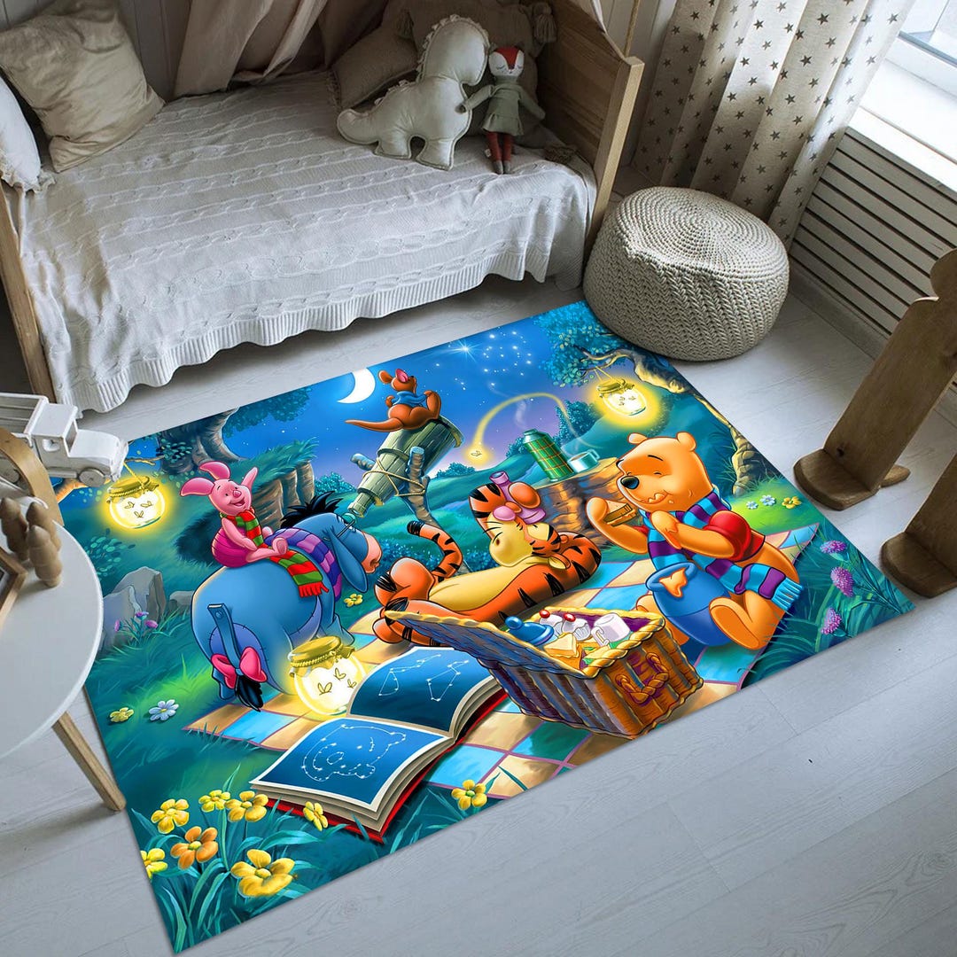 Croods Rug Winnie the Pooh Rug, Child Rug, Kids Rug, Colorful Rug, Custom Rug ...