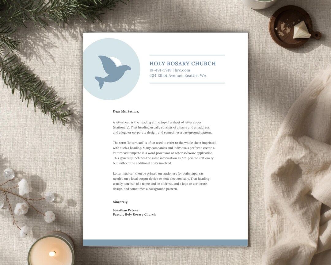 Image 8 for Christian Letterhead Templates Free