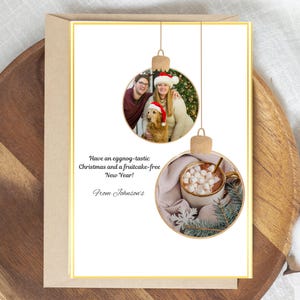 Family Christmas Card with Photo | Editable & Foldable PDFs in 5x7, 4x6, 5x5 | Personal and Commercial Use | Instant Download