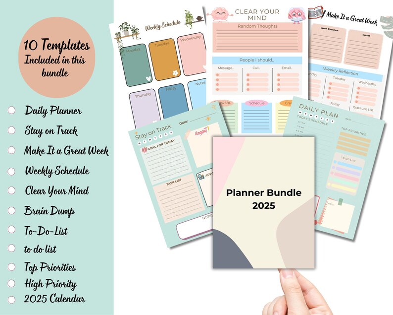 Ultimate 2025 Planner Bundle Digital and Printable Organizer for