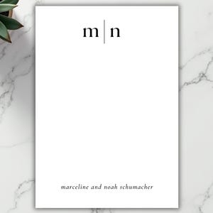 Bloc de notas con monogramas imprimible / Papelería comercial personalizada / Iniciales personalizadas / PDF editable / Membrete / Descarga instantánea