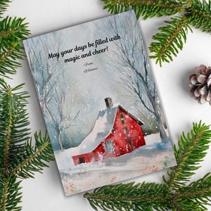 Classic Christmas Card Set | Minimalist Foldable PDFs in 5x7, 4x6, 5x5 | Editable and Printable | Personal and Commercial Use