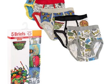Teenage Mutant Ninja Turtle Boys 5 Pack Briefs - Children's Underwear Kids Pants