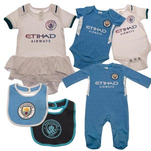 Manchester City FC Baby Football Clothing - Baby Vests, Bibs, Baby Tutu, Sleepsuit