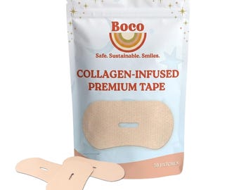Collagen Infused Tape Patches | Skin Friendly Adhesive, Easy Application (30 Count)