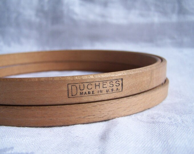 Cerceau à Broder Vintage Duchess Ovale 12x6 Pouces - Bois, Occasion