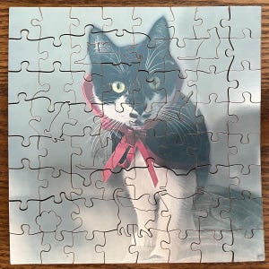 Cat Puzzle Laser SVG Unique for Children Cat Jigsaw Puzzle Gift Wooden Puzzle Easter Basket Toy Christmas Birthday Laser Puzzle Cat Kid Gift