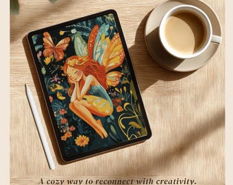 Fantasy fairy Color By Number | Digital & Printable Paint by Number for Adults | Procreate Template Included
