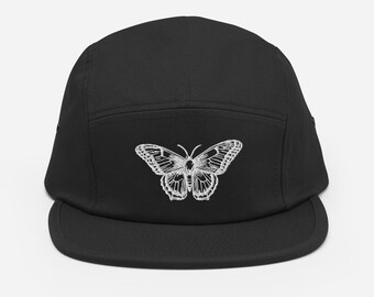 Butterfly Embroidered 5-Panel Hat