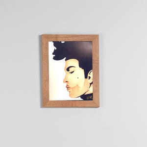 Retrato del príncipe dibujando: póster de arte mural del icónico músico