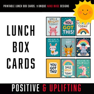 Leuke en inspirerende lunchbox-notitiekaarten voor kinderen – kleurrijke motiverende berichten