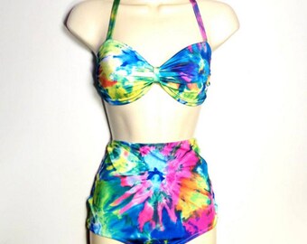 womens tie dye bathing suit