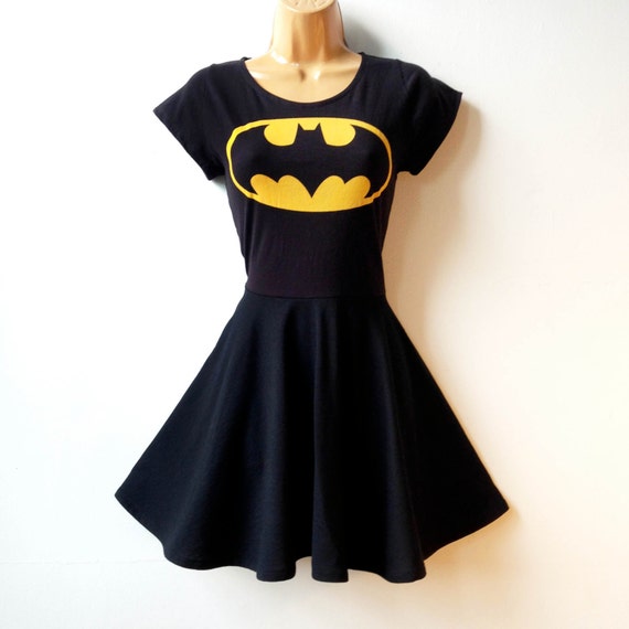 Batman Dress Made To Order Batgirl Superhero Cosplay Dress Etsy