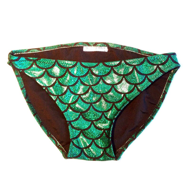 Mermaid Bikini Bottoms //low Rise Swim Suit Bottoms Ariel the Etsy