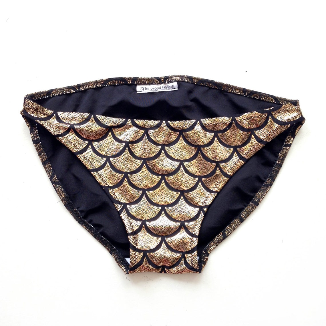 Mermaid Bikini Bottoms GOLD // Fish Scale Low Rise Swim Suit Etsy