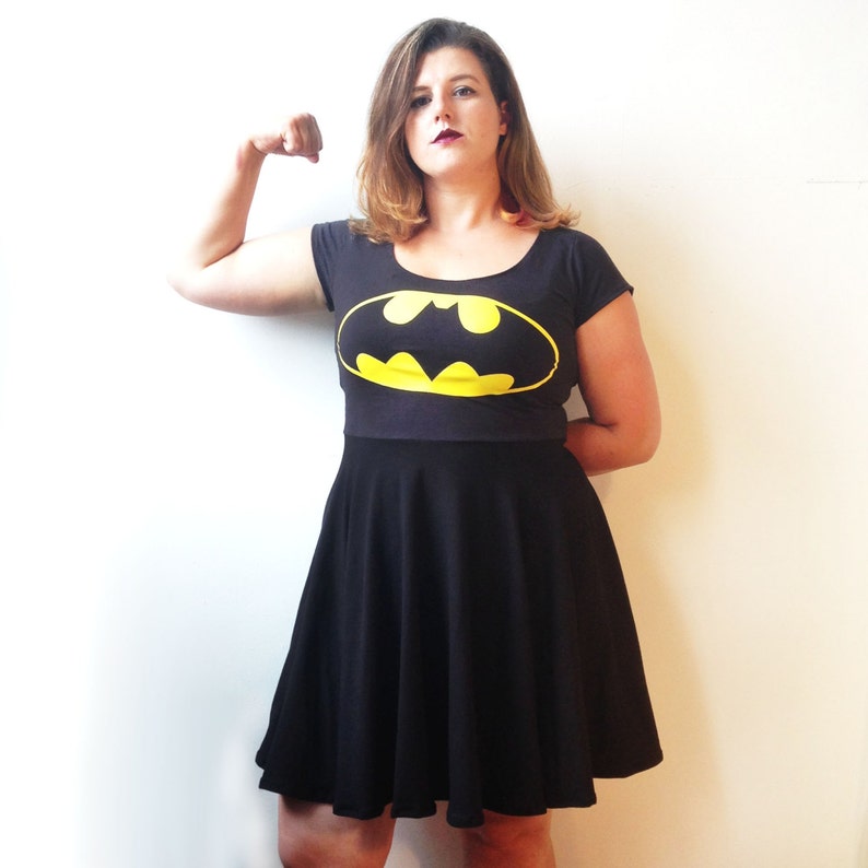 Batman Batgirl Dress Curvy Plus Size // Batman Cosplay Fit and Etsy