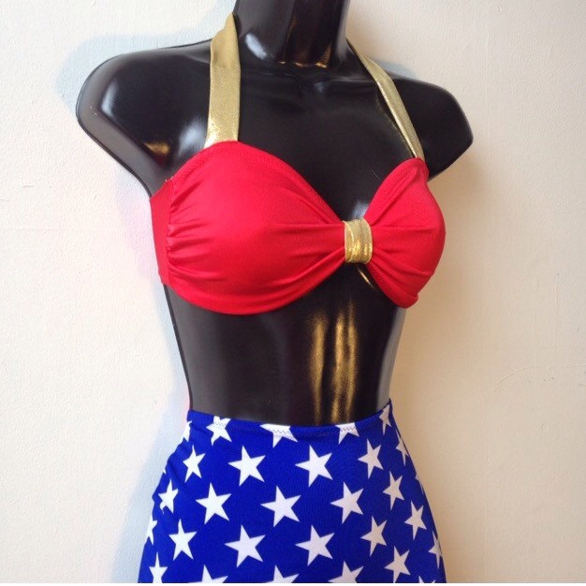 Wonder Woman Swimsuit Bikini // Wonder Woman Rave Costume Etsy