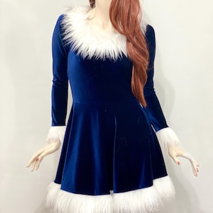 blue mrs claus dress Costume White Dress And Blue Size (INDIA/UK):8 Uni Night allowing them to be