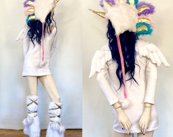 Pegasus Unicorn Halloween Costume Pegacorn Fantasia Outfit