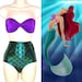 Mermaid Bathing Suit // Mermaid Ariel Strapless Swimsuit for Women MADE TO ORDER 