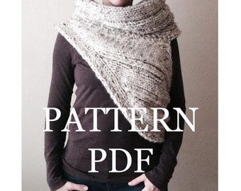 Katniss Cowl, PATTERN PDF - Knitting Pattern for DIY chunky Panem Cowl - Two Looks - Easy Knitting Pattern