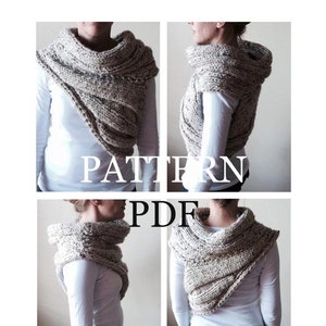 PANEM Pattern PDF - Digital Pattern for DIY Katniss Inspired Cowl - Two Looks - Easy Knitting Pattern - customizable sizes
