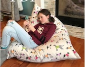 New Pattern - 39 Meringue 39 Bean Bag chair - PDF DIY Bean Bag Stuffed Animal Storage Chair - PDF - Reversible - Easy sewing Pattern