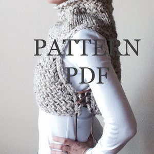 HUNTRESS Vest - PDF Pattern - DIY  - Easy Knitting Pattern - Instant Download - customizable sizes