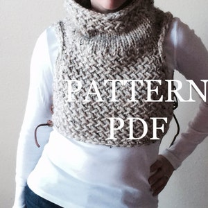 Huntress Vest PATTERN PDF - DIY - Easy Knitting Pattern - Instant Download - customizable sizes