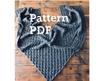 Pattern DANDELION Shawl - Pattern PDF - Cable Shawl Pattern - DIY