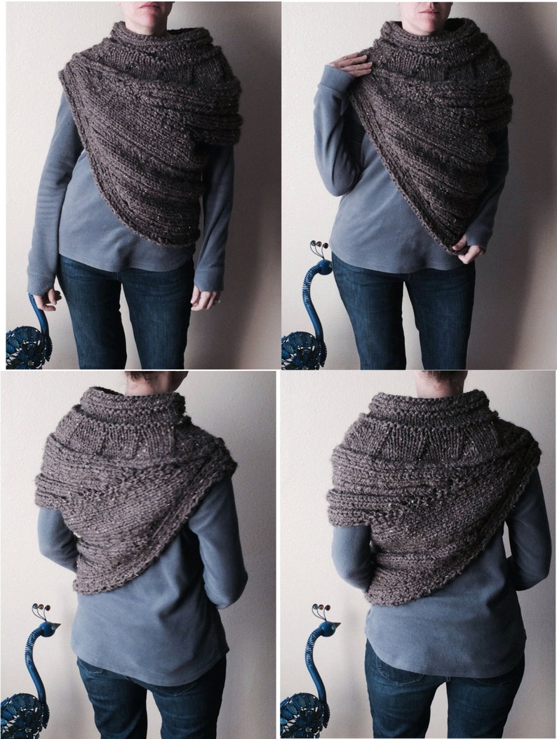 PATTERN PDF Pattern for DIY District 12 Cowl Wrap Easy Knitting Pattern customizable sizes image 2