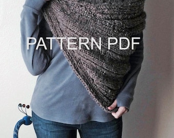 Patrón de tejido para cuello Distrito 12 - Patrón de tejido fácil - Cuello voluminoso - Tejido grueso - Tallas personalizables - PATRÓN PDF -
