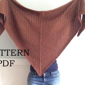 CAVENDISH Wrap Digital Pattern PDF for DIY knitted Shawl, Cowl, Easy knitting Pattern, Instant Download
