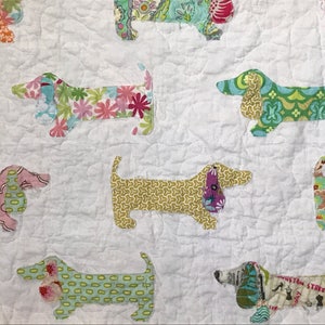 Puppies on Parade Quilt Instant Download Dog Quilt PDF PaTTERN Baby,Throw,Twin Fat Quarter Layer Cake Scraps PDF image 4