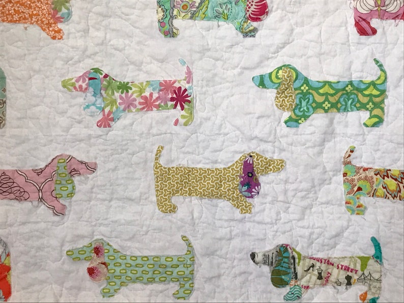 Puppies on Parade Quilt Instant Download Dog Quilt PDF PaTTERN Baby,Throw,Twin Fat Quarter Layer Cake Scraps PDF image 4