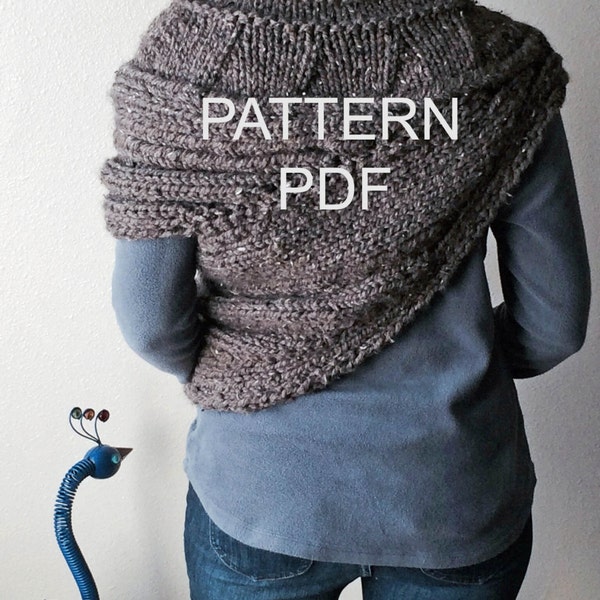 District 12 Cowl pattern PDF Katniss inspired Sweater, Cowl or Wrap - knitting pattern - customizable sizes