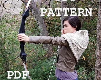 KATNISS-kåpa digitalt mönster pdf - Stickmönster för DIY Katniss-inspirerad kåpa
