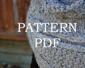 PATTERN PDF - Knitting Pattern for DIY Katniss Inspired Cowl Capelet - 2 sizes - video tutorial link included
