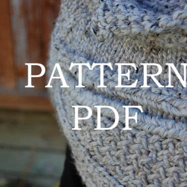 PATTERN PDF - Knitting Pattern for DIY Katniss Inspired Cowl Capelet - 2 sizes - video tutorial link included