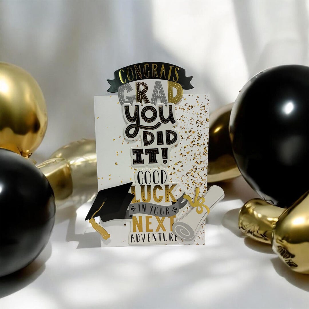 Congratulations Grad You Did It! Black & Gold Graduation Celebration ...