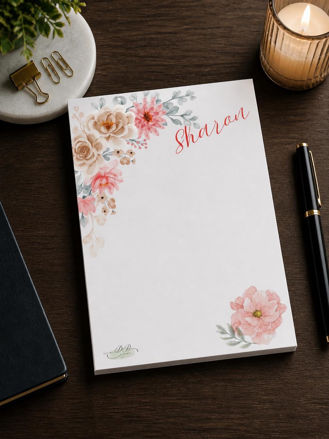 Floral Personalized Notepad | Stationery for Women - Etsy