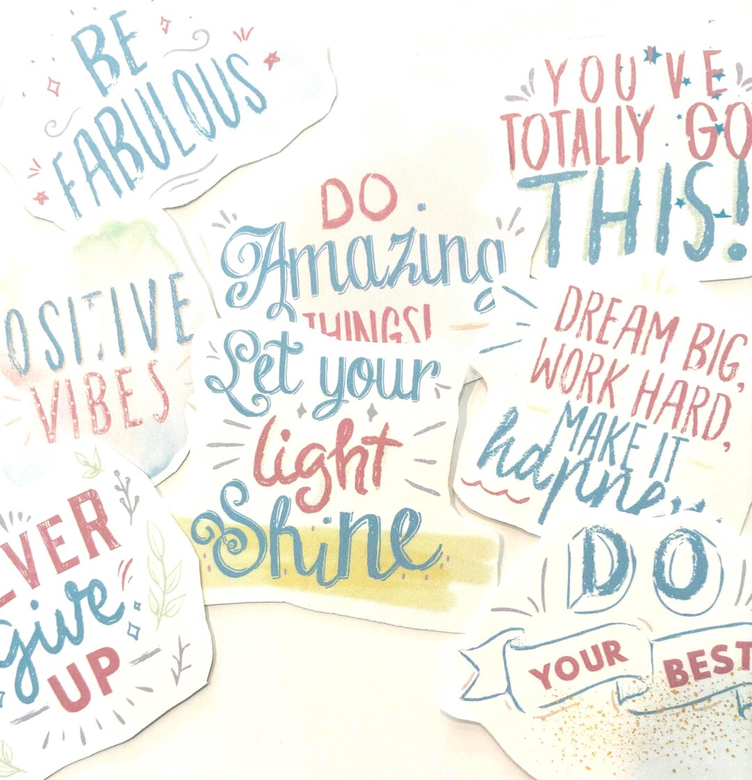 Motivational Stickers | Sticker Bundle | Laptop Stickers | Water Bottle ...