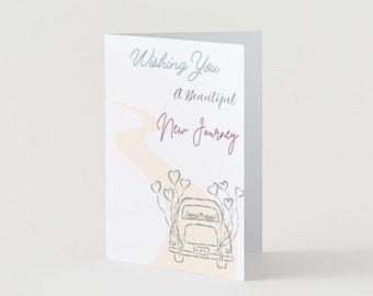 en vous souhaitant un beau nouveau voyage carte de vœux | de voeux | Carte de voeux de félicitations | Carte de voeux de mariage
