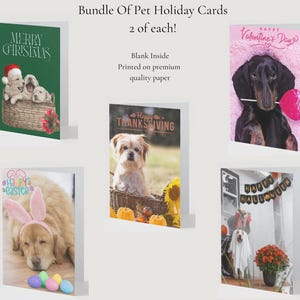 Hund Feiertags-Gruß-Karten-Bundle | Grußkarte | Grußkarten Bündel | Briefpapier | Grusskarten